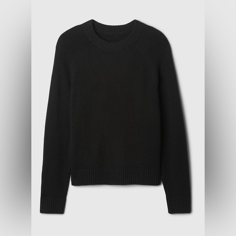Gap Black CashSoft Crewneck Sweater XS Cotton Blend 🤩